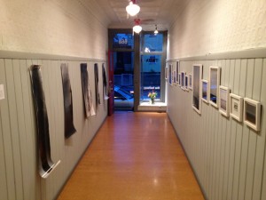 Installation view of "Sea-Coast/Sea-Ghost" by John Steck, Jr. at the Hallway Gallery in Jamaica Plain